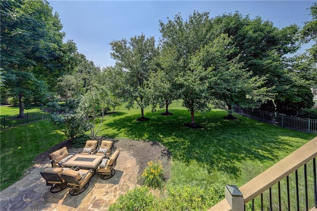 14911 Outlook Ln, Overland Park, KS 66223 - view of yard featuring a patio