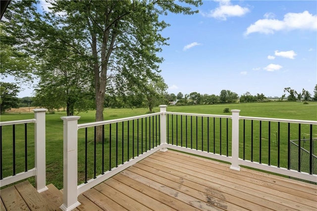 19109 Quinn Rd, Trimble, MO 64492 - wooden deck with a lawn