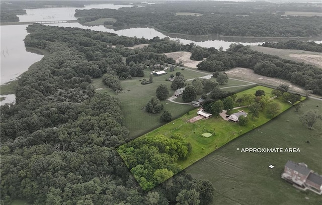 19109 Quinn Rd, Trimble, MO 64492 - aerial overview of property's location with a large body of water