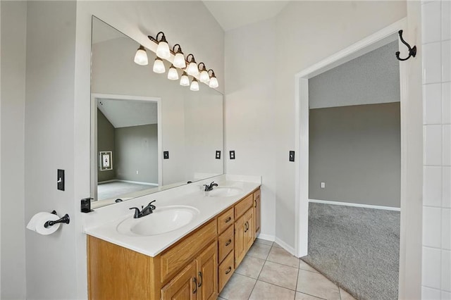 14876 S Summit St, Olathe, KS 66062 - bathroom featuring double vanity and tile patterned floors
