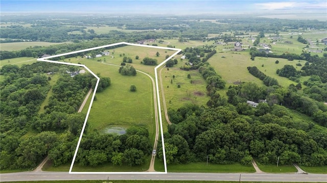 25549 Chieftain Rd, Lawrence, KS 66044 - view of rural area with property boundaries highlighted