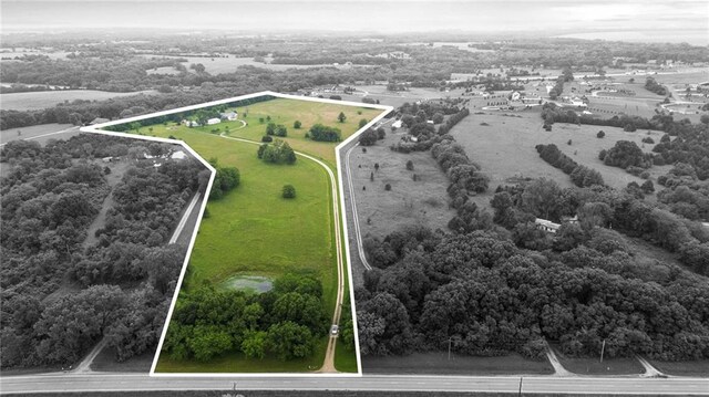 25549 Chieftain Rd, Lawrence, KS 66044 - view of property location with property parcel outlined