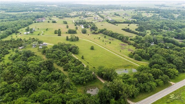 25549 Chieftain Rd, Lawrence, KS 66044 - aerial view of property's location with rural landscape