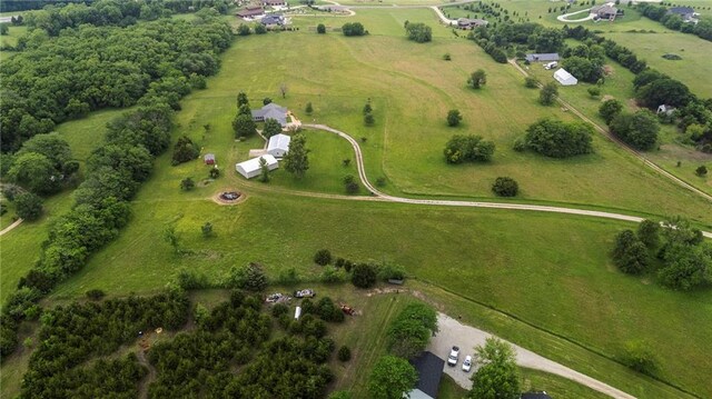 25549 Chieftain Rd, Lawrence, KS 66044 - aerial view of property's location with rural landscape and a pastoral area