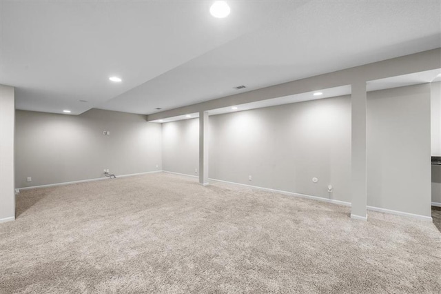 9154 Shady Bend Rd, Lenexa, KS 66227 - finished below grade area with recessed lighting and carpet