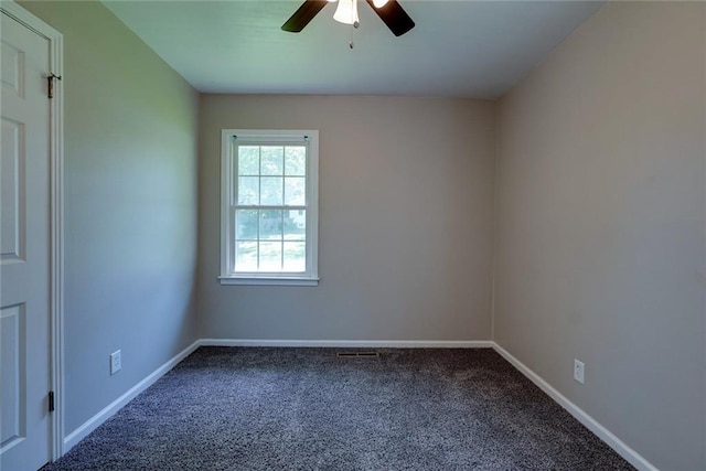 3512 Harvard Ave, Independence, MO 64052 - spare room with ceiling fan and carpet