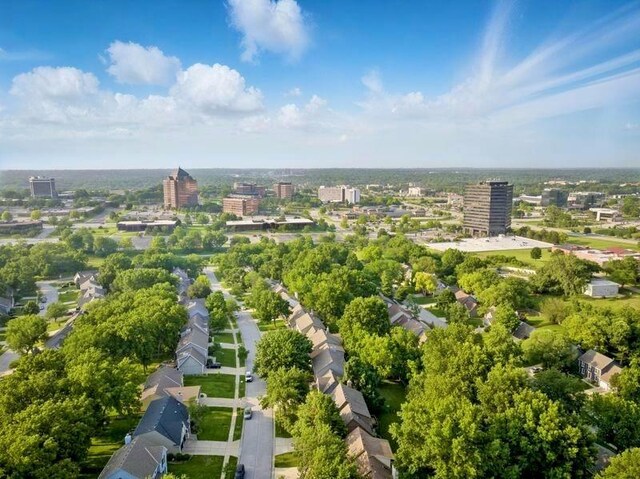 11409 Riley St, Overland Park, KS 66210 - aerial overview of property's location featuring nearby urban area