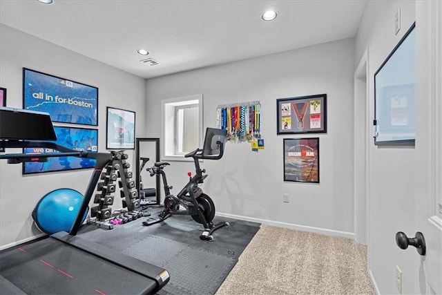 17746 W 165th Pl, Olathe, KS 66062 - exercise area featuring baseboards and recessed lighting