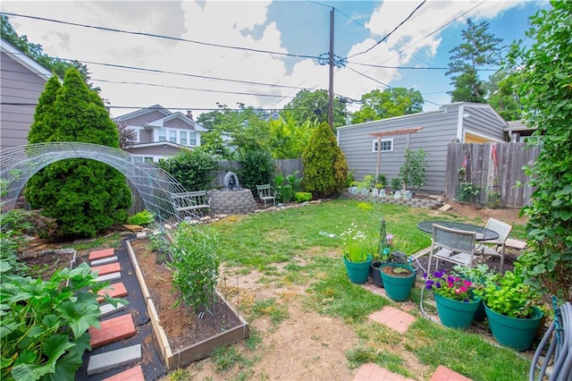 4930 Holly St, Kansas City, MO 64112 - fenced backyard featuring a vegetable garden
