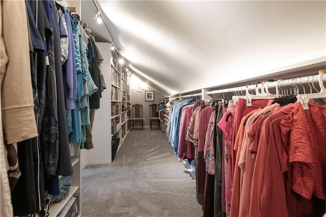 4930 Holly St, Kansas City, MO 64112 - spacious closet with carpet floors and vaulted ceiling