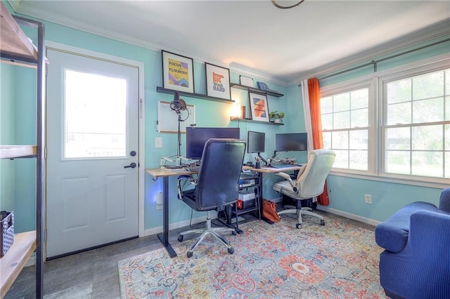 5603 Cody St, Shawnee, KS 66203 - office space featuring crown molding and baseboards