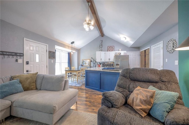 5603 Cody St, Shawnee, KS 66203 - living area with dark wood finished floors and a ceiling fan