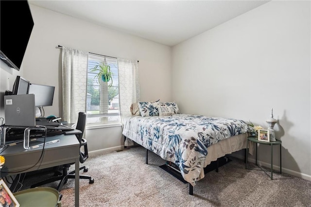 1402 NW Red Oak Ct, Grain Valley, MO 64029 - carpeted bedroom with baseboards and an office area