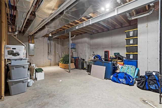 1402 NW Red Oak Ct, Grain Valley, MO 64029 - unfinished basement with electric panel
