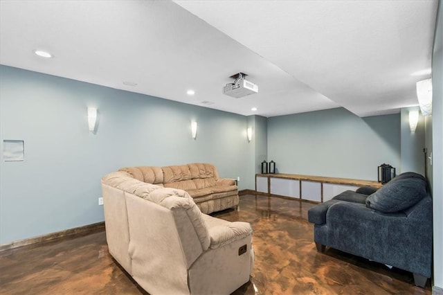 600 SW Gentry Ln, Lees Summit, MO 64081 - living room with concrete floors and recessed lighting