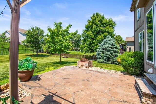 600 SW Gentry Ln, Lees Summit, MO 64081 - fenced backyard featuring a patio area