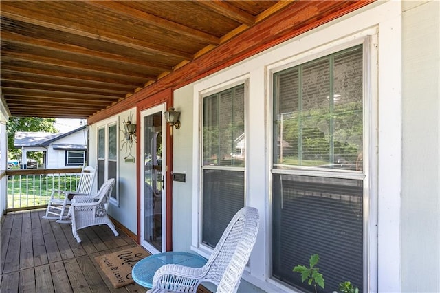421 N Nettleton Ave, Bonner Springs, KS 66012 - view of wooden porch