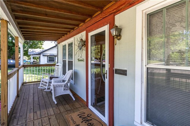 421 N Nettleton Ave, Bonner Springs, KS 66012 - view of wooden porch
