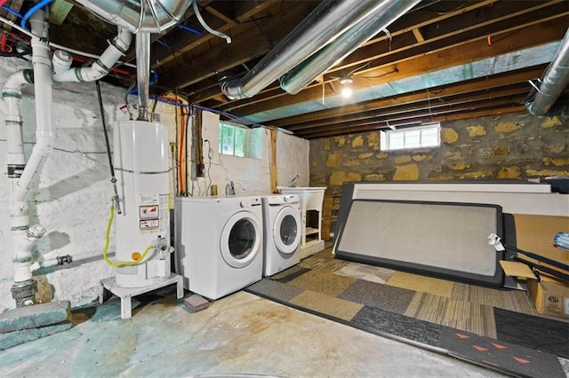 13623 W 95th St, Lenexa, KS 66215 - basement with water heater and washer and dryer
