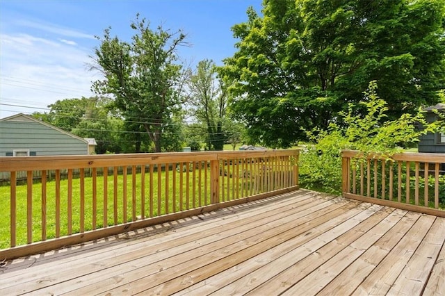 13623 W 95th St, Lenexa, KS 66215 - wooden deck with a yard