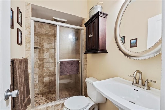 115 Adkins Rd, Glenaire, MO 64068 - bathroom featuring a sink and a shower stall
