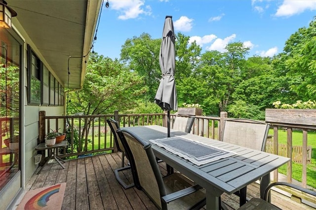 115 Adkins Rd, Glenaire, MO 64068 - deck with outdoor dining area