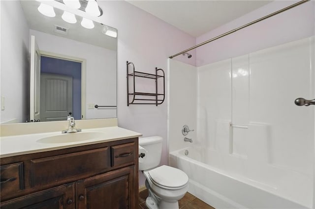9332 W 158th St, Overland Park, KS 66221 - bathroom featuring vanity, shower / washtub combination, and tile patterned floors