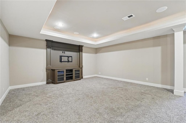 9332 W 158th St, Overland Park, KS 66221 - below grade area with carpet floors, crown molding, and recessed lighting