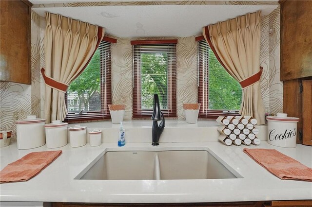 8206 Parkhill Cir, Lenexa, KS 66215 - kitchen view of a sink and light countertops