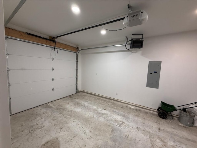 1141 Walnut Ave, Osawatomie, KS 66064 - garage with electric panel and a garage door opener
