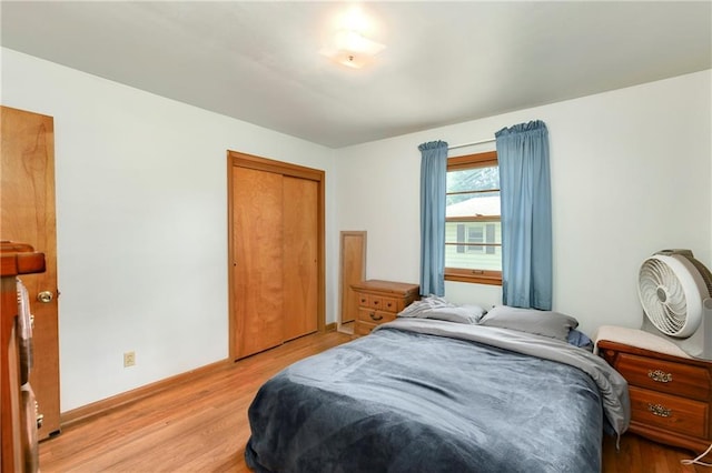 4820 Stearns Ln, Shawnee, KS 66203 - bedroom with light wood-style flooring and a closet