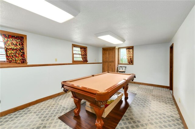 4820 Stearns Ln, Shawnee, KS 66203 - recreation room with a textured ceiling and pool table