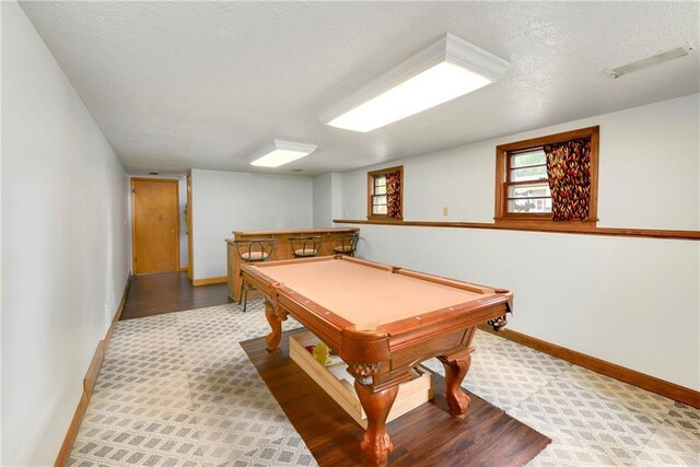 4820 Stearns Ln, Shawnee, KS 66203 - playroom featuring billiards table and a textured ceiling