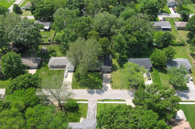 4820 Stearns Ln, Shawnee, KS 66203 - aerial view of property and surrounding area featuring nearby suburban area