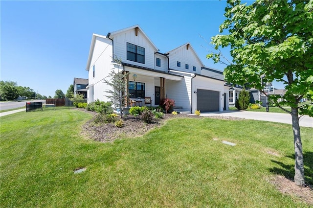 1505 SW Georgetown Dr, Lees Summit, MO 64082 - modern farmhouse featuring driveway, board and batten siding, a porch, and a garage
