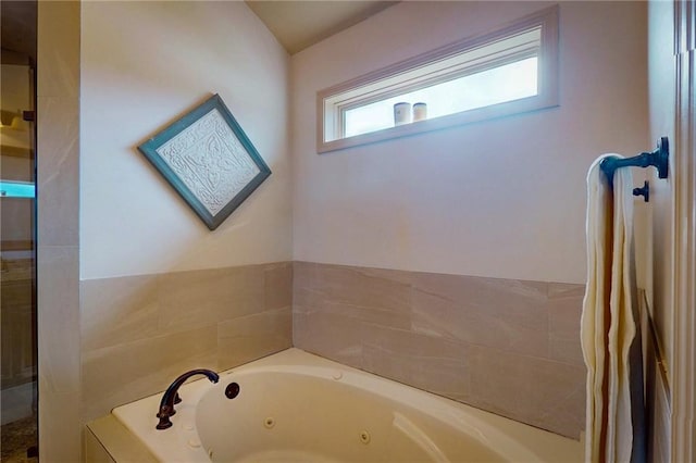 3201 SE 3rd St, Lees Summit, MO 64063 - full bathroom with a tub with jets and a tile shower