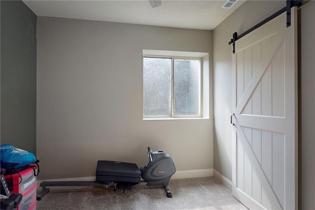 3201 SE 3rd St, Lees Summit, MO 64063 - carpeted bedroom with a barn door and baseboards