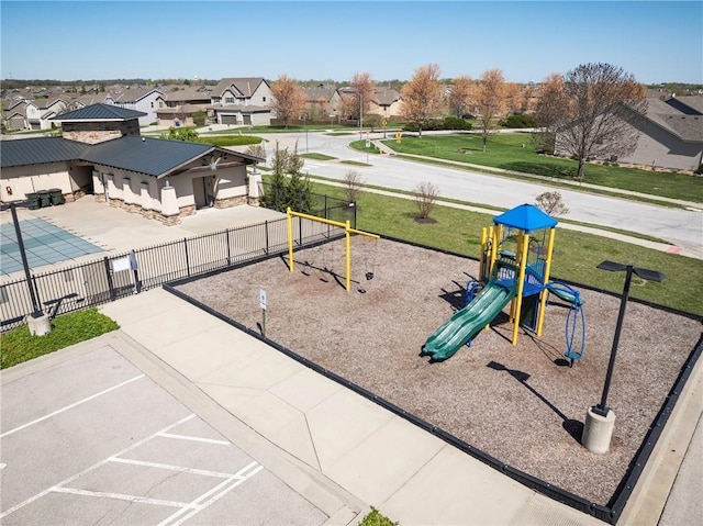 1420 SW Cornwall Rd, Lees Summit, MO 64083 - community playground featuring a residential view