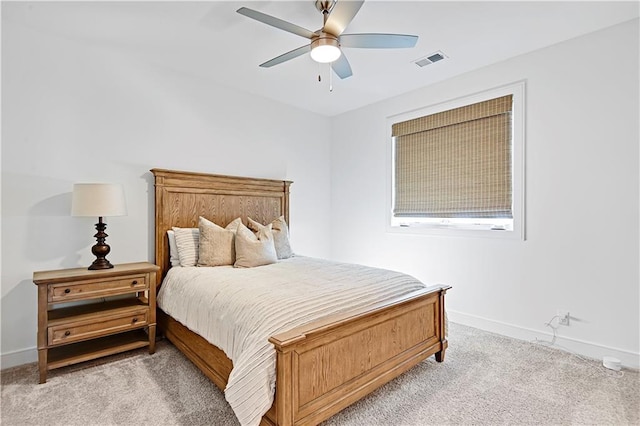 17029 King St, Overland Park, KS 66221 - bedroom featuring light carpet, baseboards, and ceiling fan