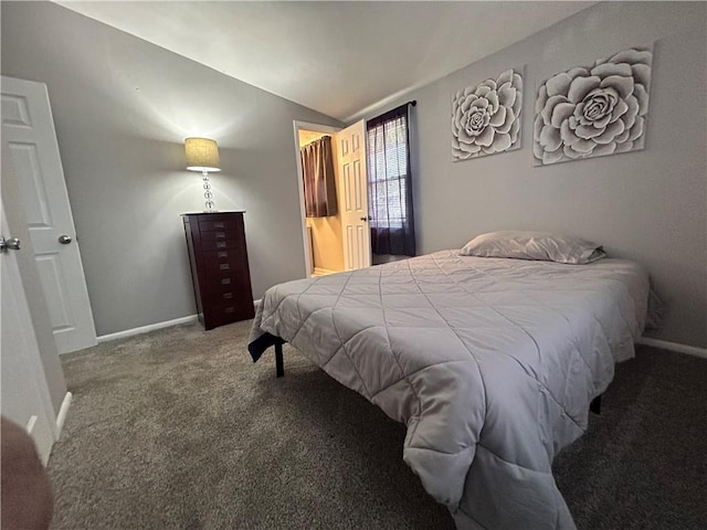 409 N Geronimo Dr, Independence, MO 64056 - bedroom with carpet flooring and lofted ceiling