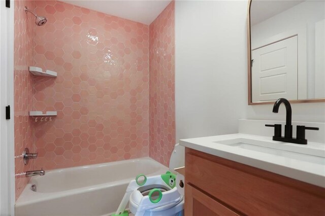 1245 NE Goshen Dr, Lees Summit, MO 64064 - full bath featuring washtub / shower combination and vanity