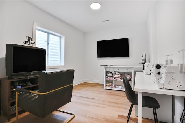 1245 NE Goshen Dr, Lees Summit, MO 64064 - office with light wood-style flooring and baseboards