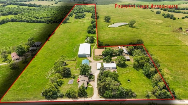 9643 Y Rd, Meriden, KS 66512 - view of rural area with property parcel outlined
