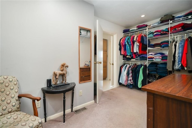 9643 Y Rd, Meriden, KS 66512 - walk in closet featuring carpet