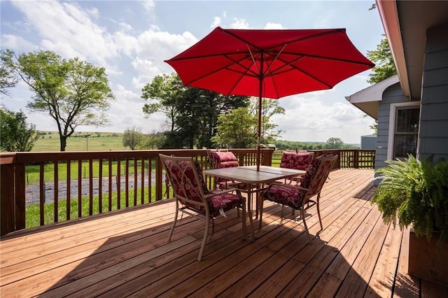 9643 Y Rd, Meriden, KS 66512 - deck with outdoor dining space