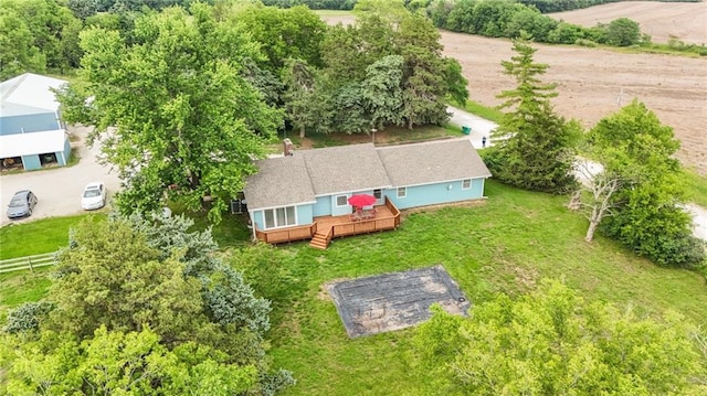 9643 Y Rd, Meriden, KS 66512 - view from above of property
