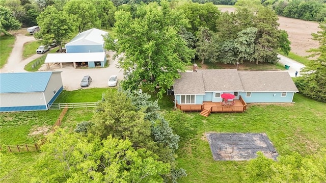 9643 Y Rd, Meriden, KS 66512 - view from above of property