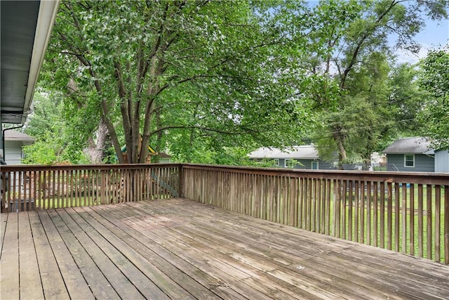 4510 E 113th St, Kansas City, MO 64137 - view of wooden deck