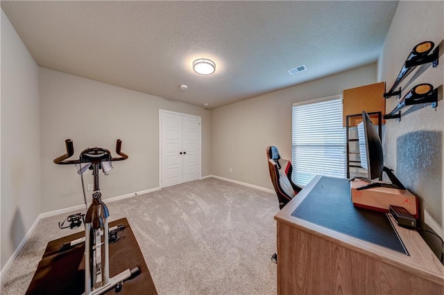 7526 Apache Dr, Lenexa, KS 66227 - unfurnished office with carpet flooring and a textured ceiling