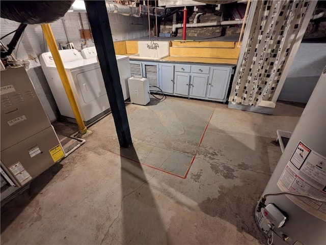 1208 Central Ave, Horton, KS 66439 - unfinished below grade area featuring independent washer and dryer